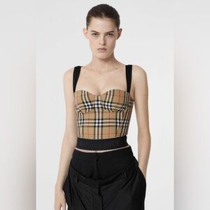 ISO! Burberry Corset/Bustier Top in Black or Check - 6 or 8
